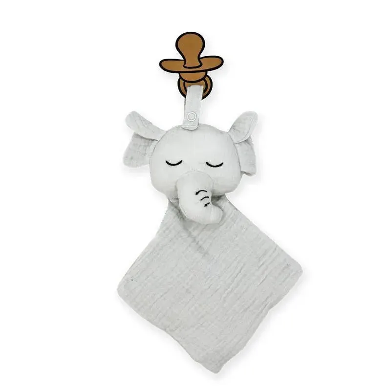 Rose Textiles - Muslin Pacifier Nunu, Elephant