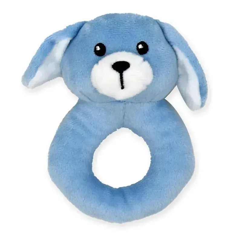 Rose Textiles - Nunu With Ring Rattle, Blue Dog - Image 4