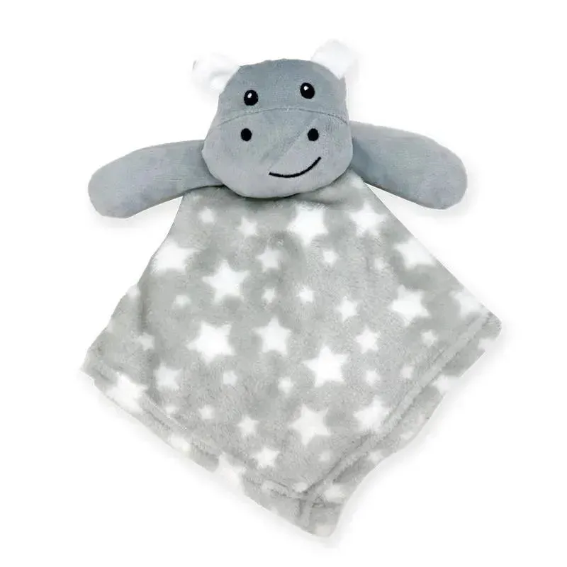 Rose Textiles - Nunu With Ring Rattle, Grey Hippo - Image 2