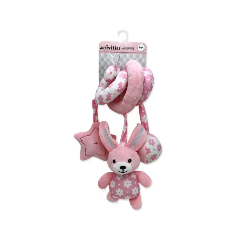Rose Textiles - Pink Bunny Spiral Activity Toy - Image 2