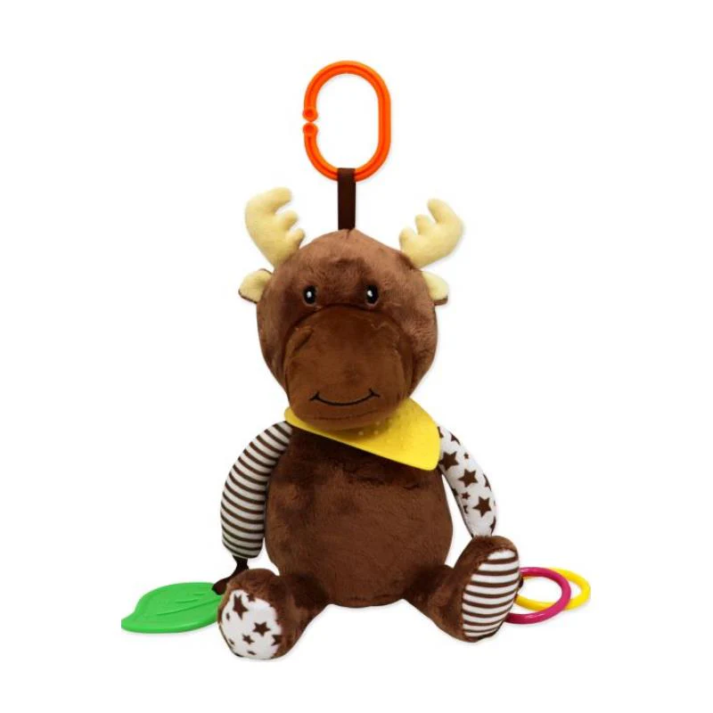 Rose Textiles - Plush Activity Toy & Blanket Tan Moose - Image 3