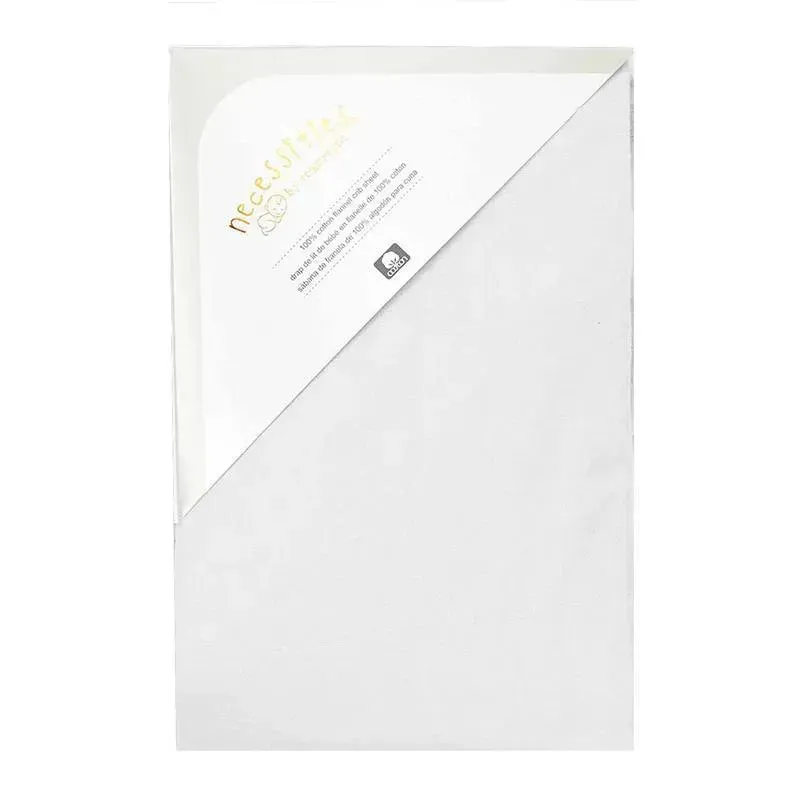 Rose Textiles - Solid Flannel Crib Sheet, Grey - Image 3