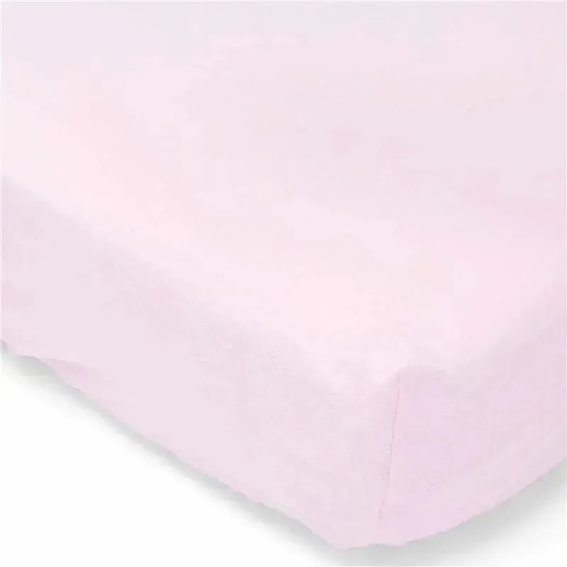 Rose Textiles - Solid Flannel Crib Sheet, Pink