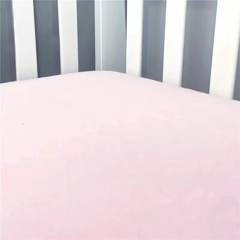 Rose Textiles - Solid Flannel Crib Sheet, Pink - Image 2