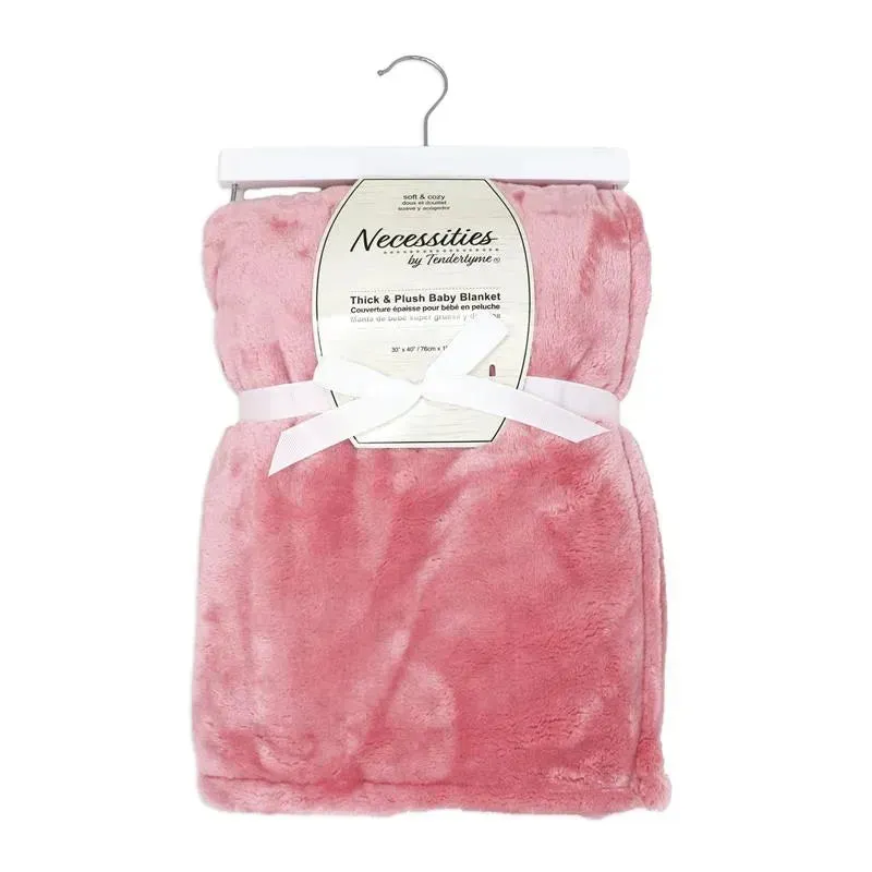Rose Textiles - Super Thick & Plush Blanket, Pink - Image 2