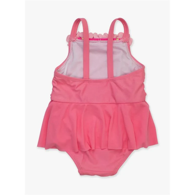 Rufflebutts - Baby Girl Dress-Up One Piece Swimsuit Royal Pink Princess - Image 3