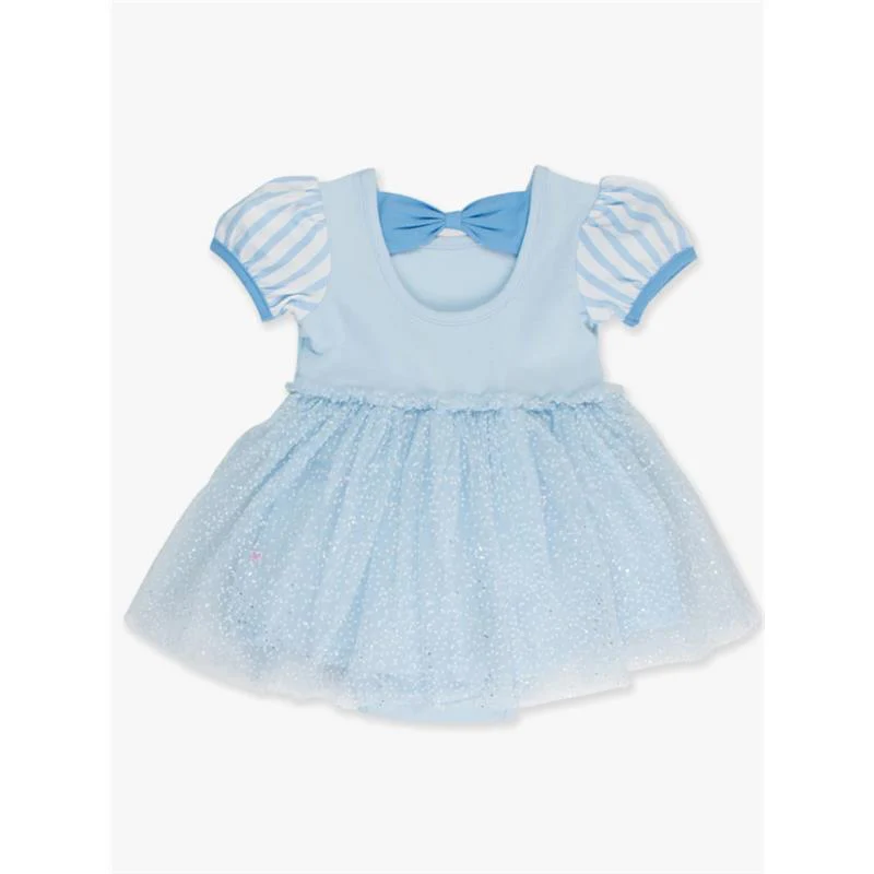 Rufflebutts - Baby Girls Princess Bow Twirl Short Sleeve Romper - Image 4