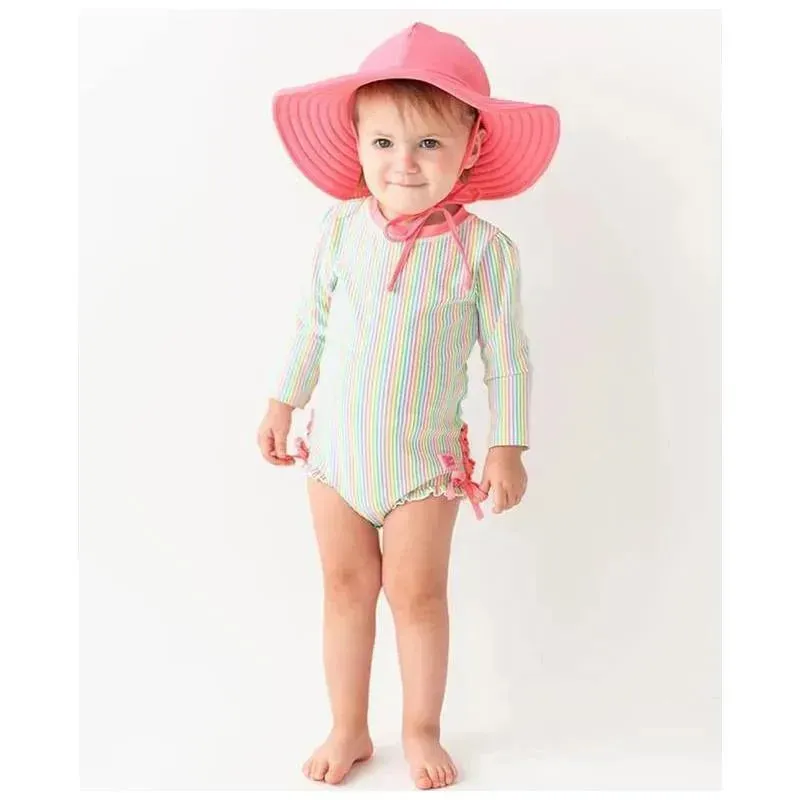 Rufflebutts -Baby Strawberry Swim Hat - Image 2