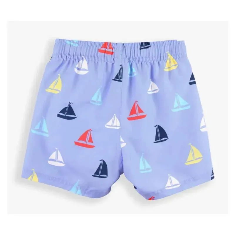 Rufflebutts - Down By The Bay Swim Trunks, Blue - Image 2