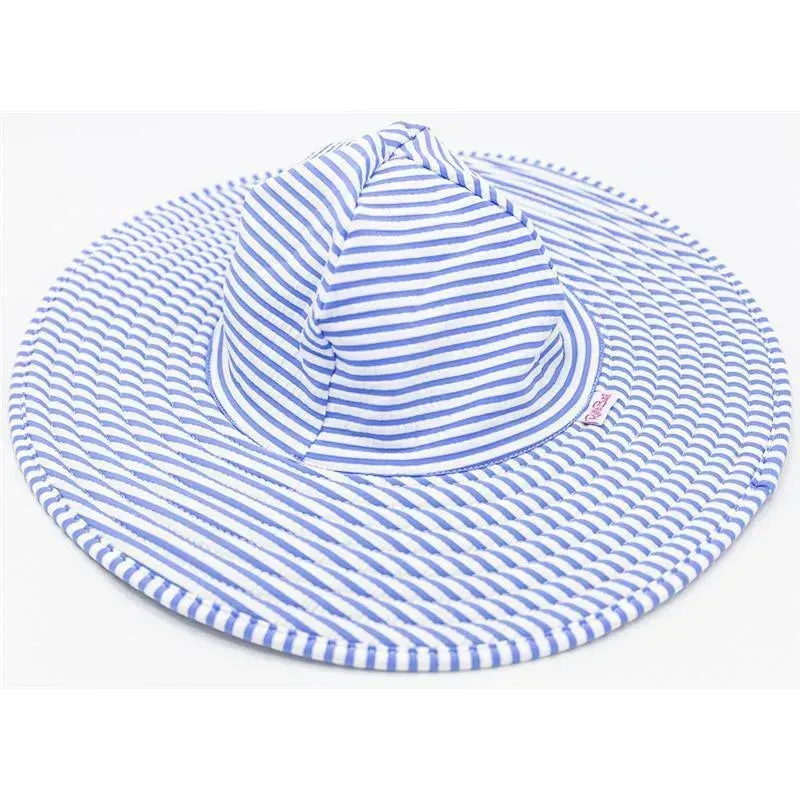 Rufflebutts - Periwinkle Blue Seersucker Swim Hat