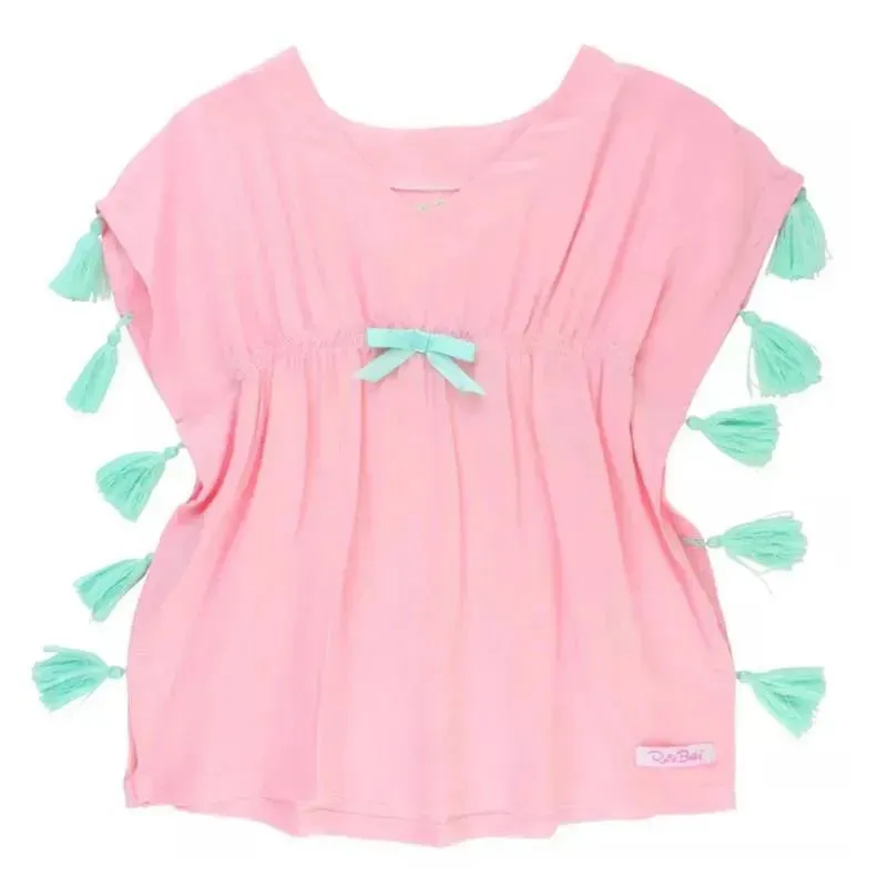 Rufflebutts - Pink Tassel Kaftan Cover-Up