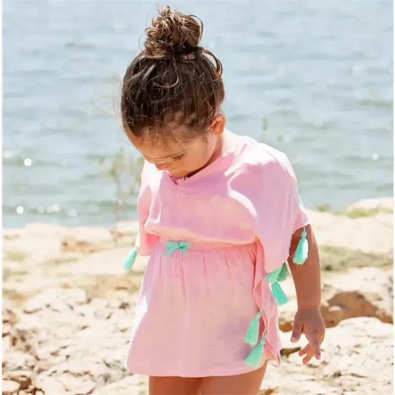 Rufflebutts - Pink Tassel Kaftan Cover-Up - Image 2