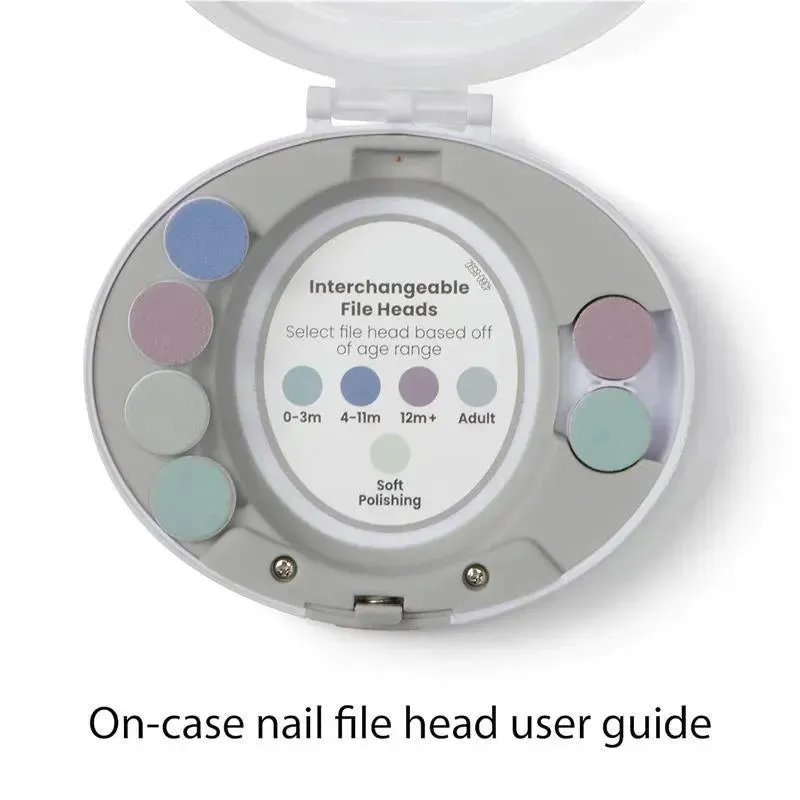 Safety 1St - Electric Ease Nail File, Gentle and Easy to use, with Built in Light, Grey - Image 3