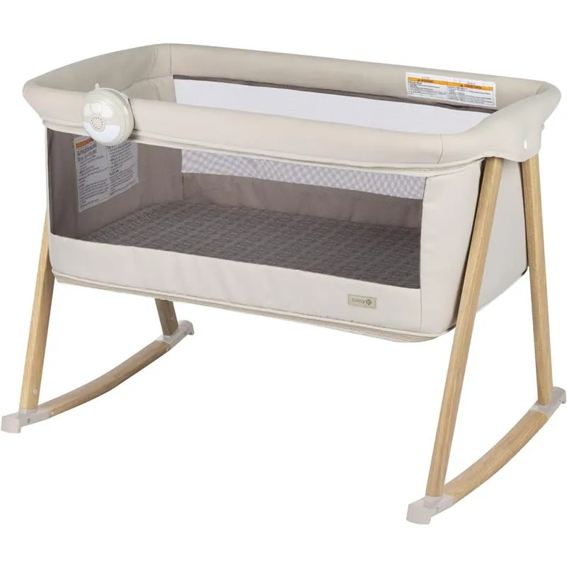 Safety 1st - Rest-and-Romp 2-in-1 Bassinet & Play Yard with Soothing Sounds, Dunes Edge