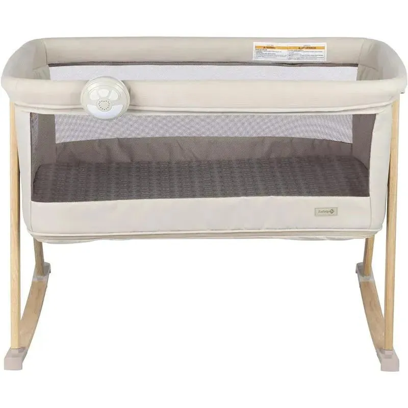 Safety 1st - Rest-and-Romp 2-in-1 Bassinet & Play Yard with Soothing Sounds, Dunes Edge - Image 3