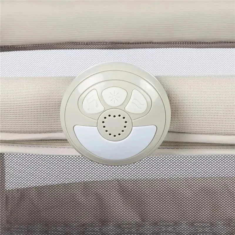Safety 1st - Rest-and-Romp 2-in-1 Bassinet & Play Yard with Soothing Sounds, Dunes Edge - Image 5