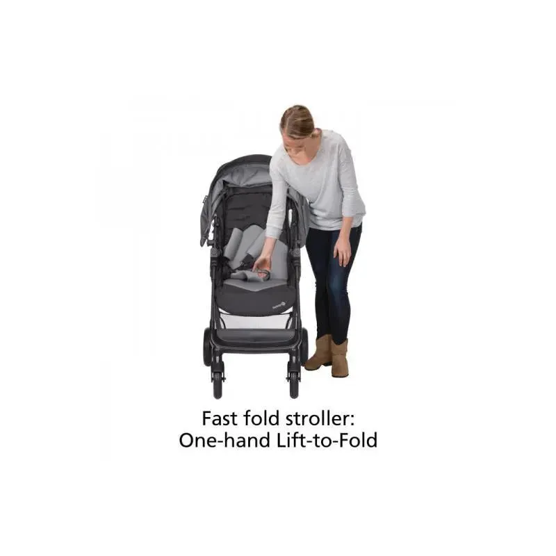 Safety 1St Smooth Ride Stroller Travel System, Monument - Image 3