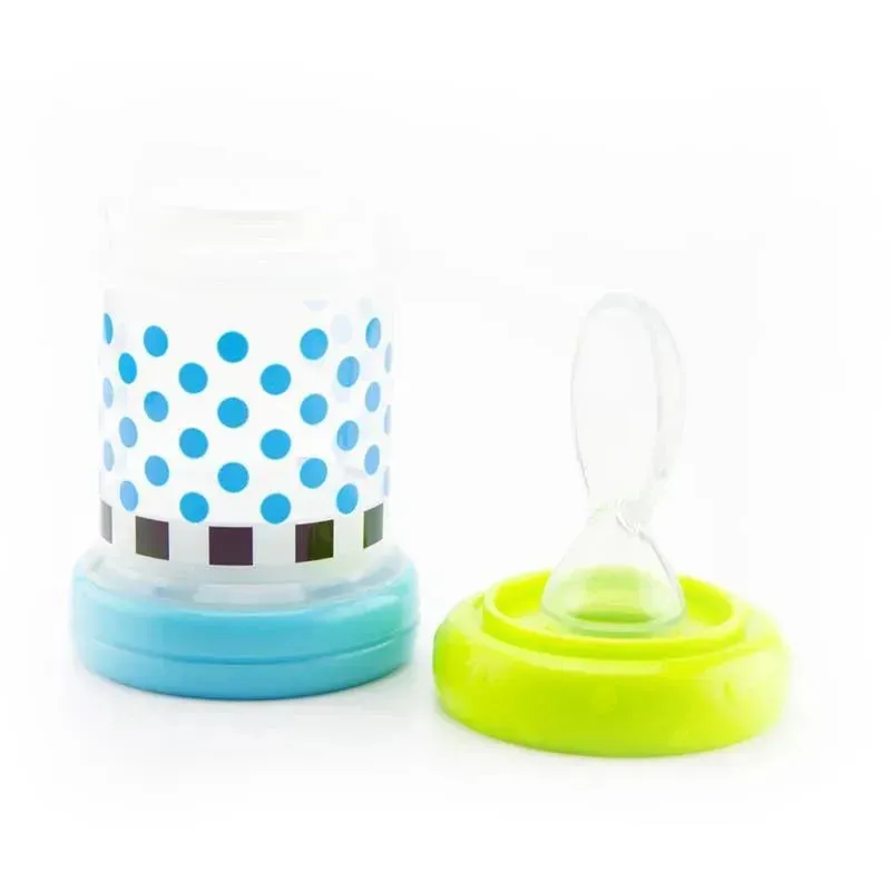 Sassy - Baby Food Nurser, 4+ Months Set of 2, 100% Silicone Nipple and Spoon BPA-Free - Image 2