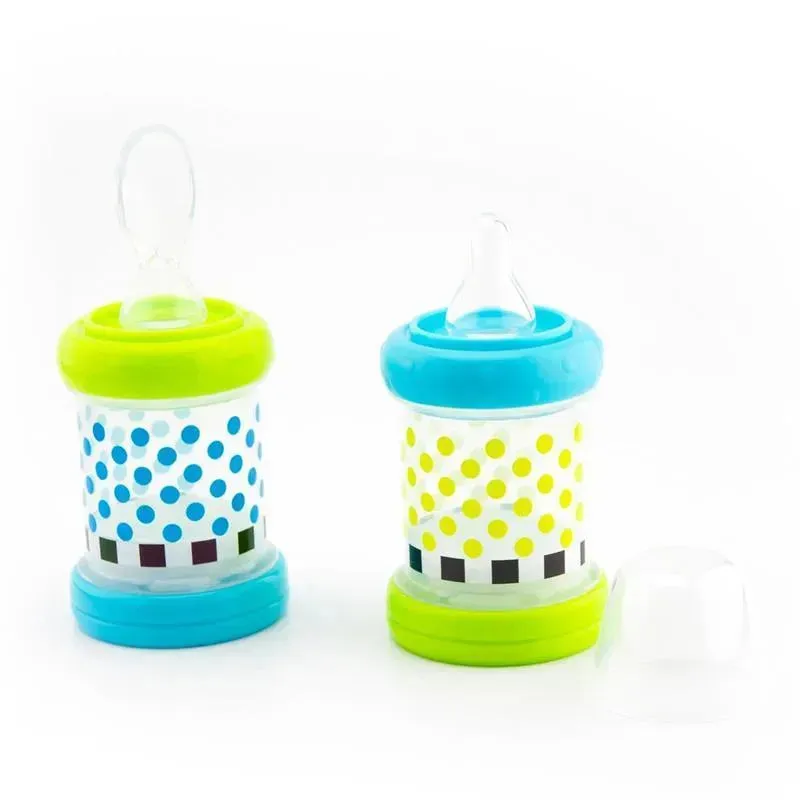 Sassy - Baby Food Nurser, 4+ Months Set of 2, 100% Silicone Nipple and Spoon BPA-Free - Image 5