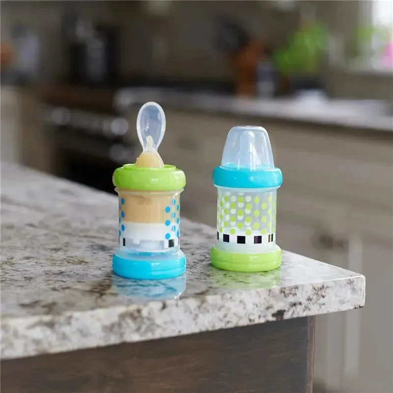 Sassy - Baby Food Nurser, 4+ Months Set of 2, 100% Silicone Nipple and Spoon BPA-Free - Image 6