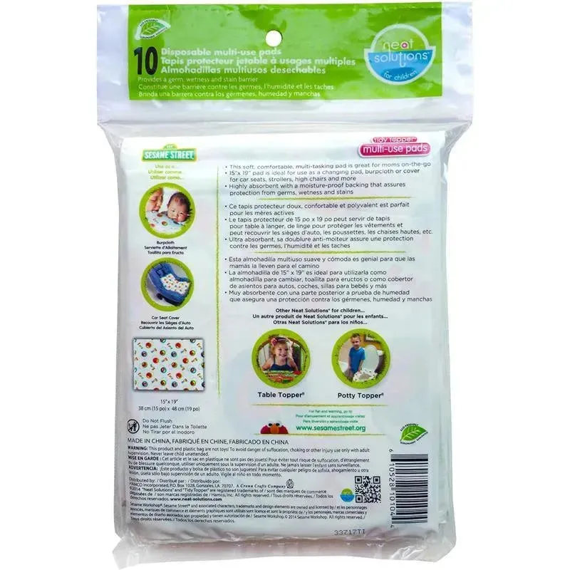 Sassy - Neat Solutions Sesame Street Multi-Use Pads, 10 Count - Image 10