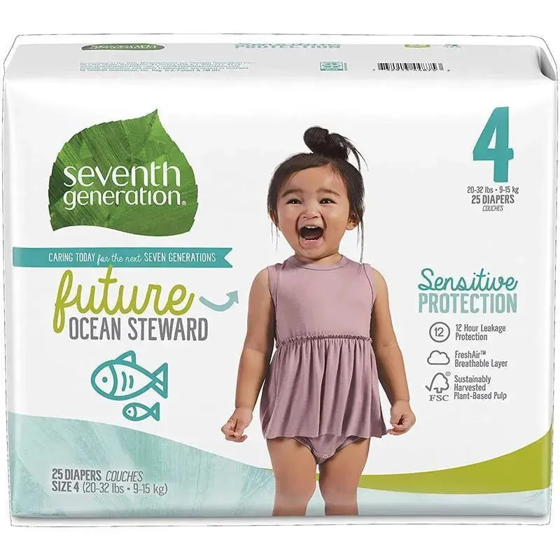 Seventh Generation Baby Diapers Sensitive Protection Size 4 - Image 2