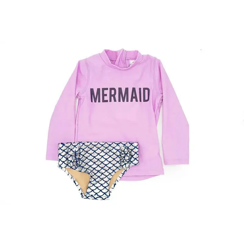 Shade Critters Mermaid Bathing Shirt & Baby Girl Bikini Bottom