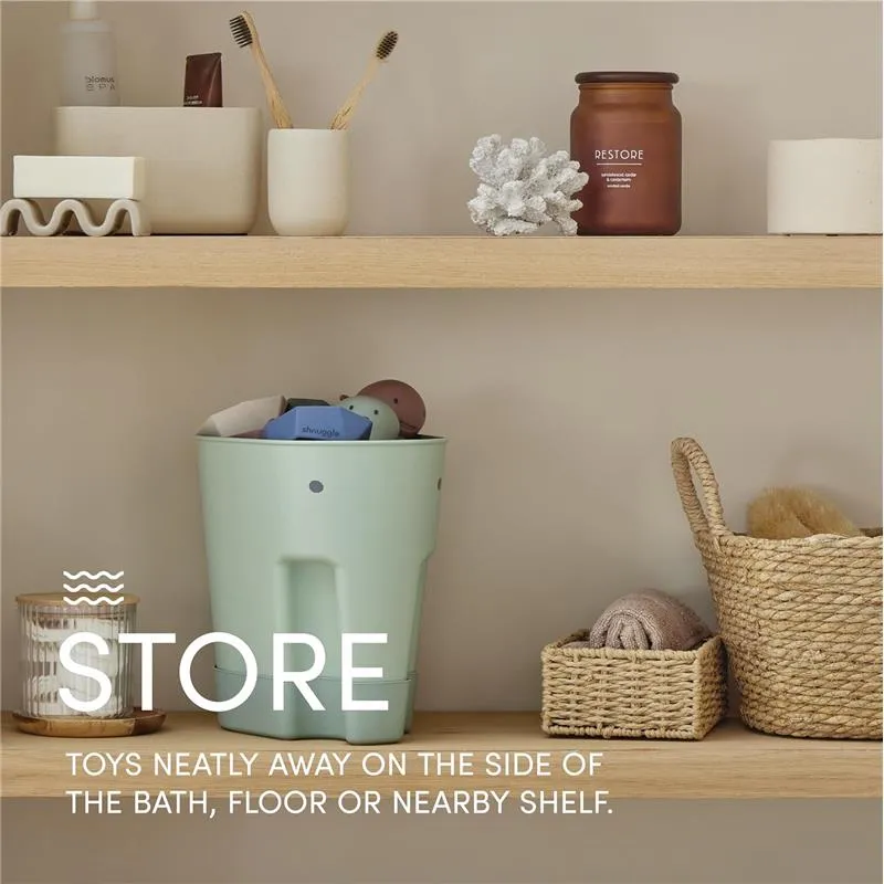 Shnuggle - Ellie Bath Toy Storage Scoop, Grey - Image 4