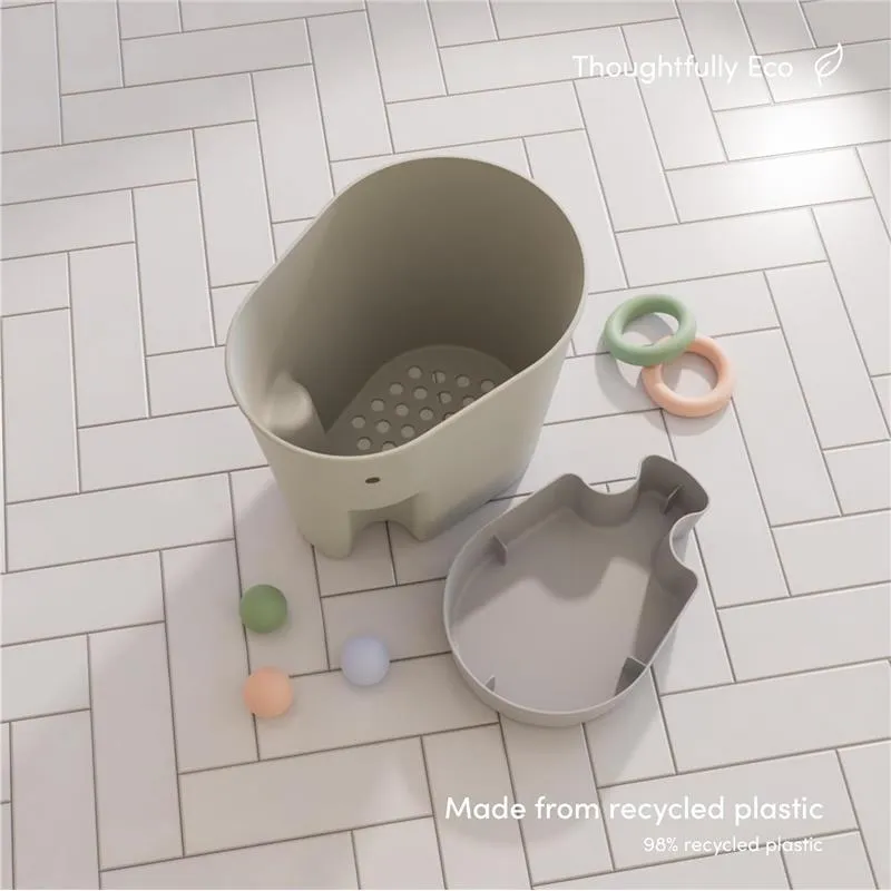 Shnuggle - Ellie Bath Toy Storage Scoop, Taupe - Image 4