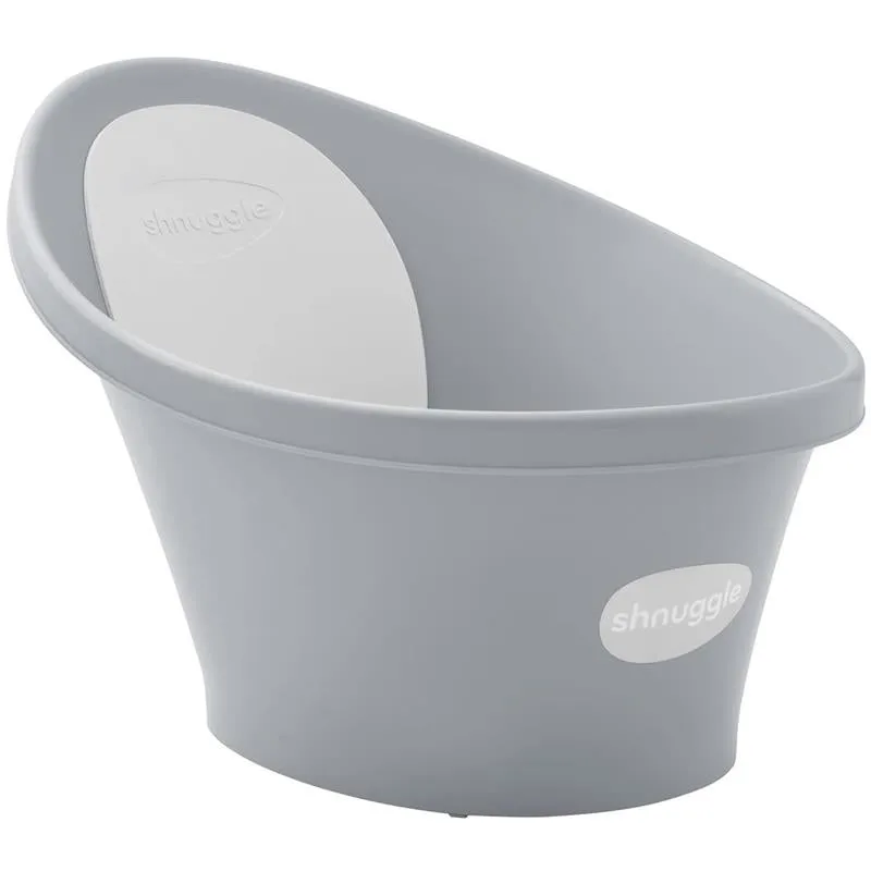 Shnuggle - Newborn Baby Bath With Plug, Pebble Grey