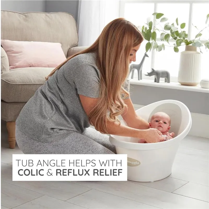 Shnuggle - Newborn Baby Bath With Plug, Pebble Grey - Image 6