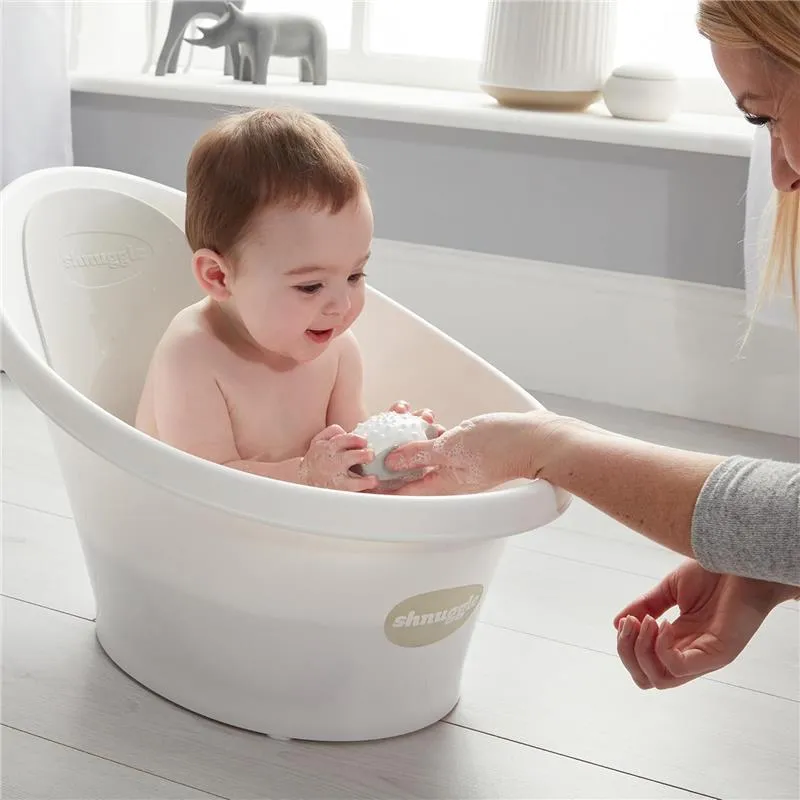 Shnuggle - Newborn Baby Bath With Plug, Pebble Grey - Image 9