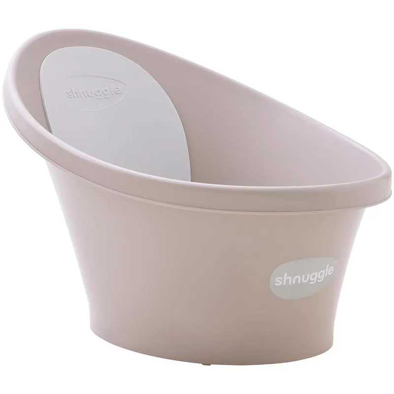Shnuggle - Newborn Baby Bath With Plug, Taupe