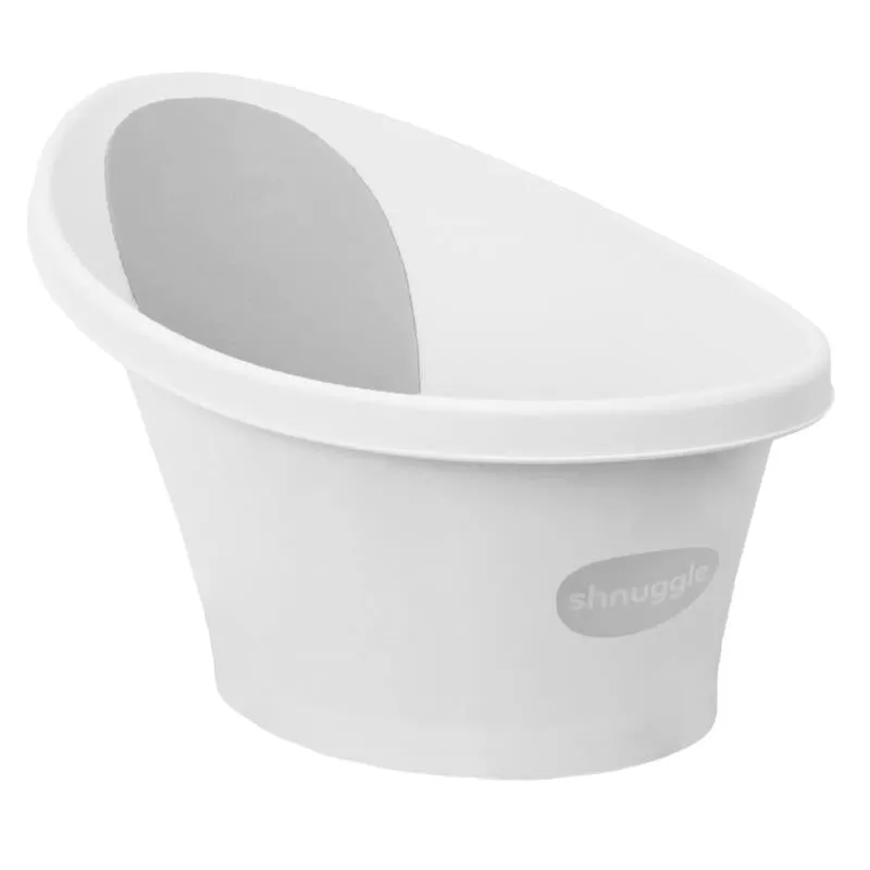Shnuggle - Newborn Baby Bath With Plug, White