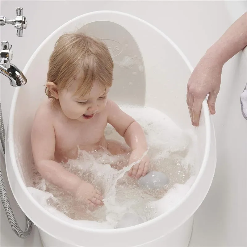 Shnuggle - Toddler Bath Tub, White & Grey - Image 2