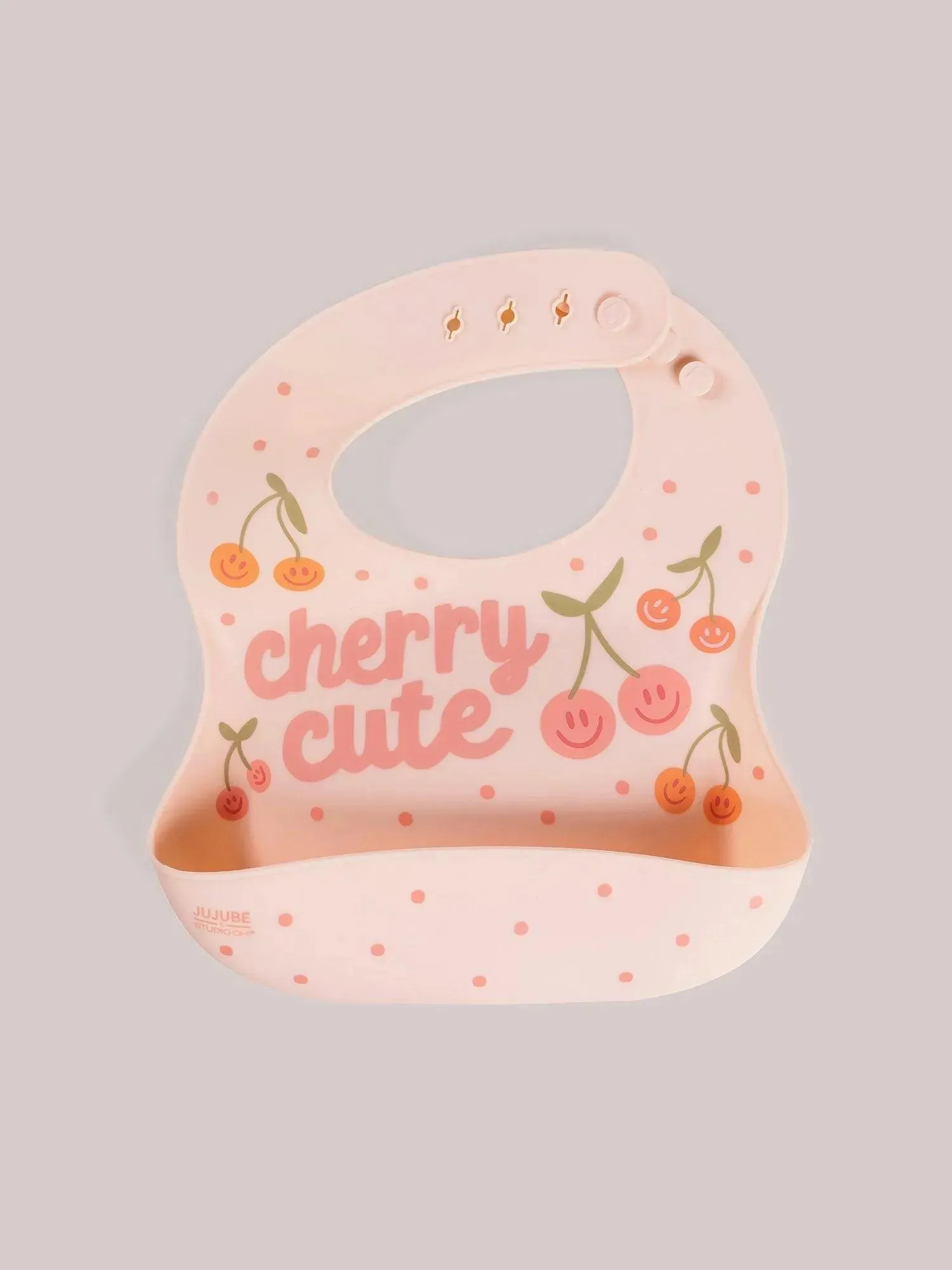 Silicone Bib - Cherry Cute by Doodle By Meg - Image 2
