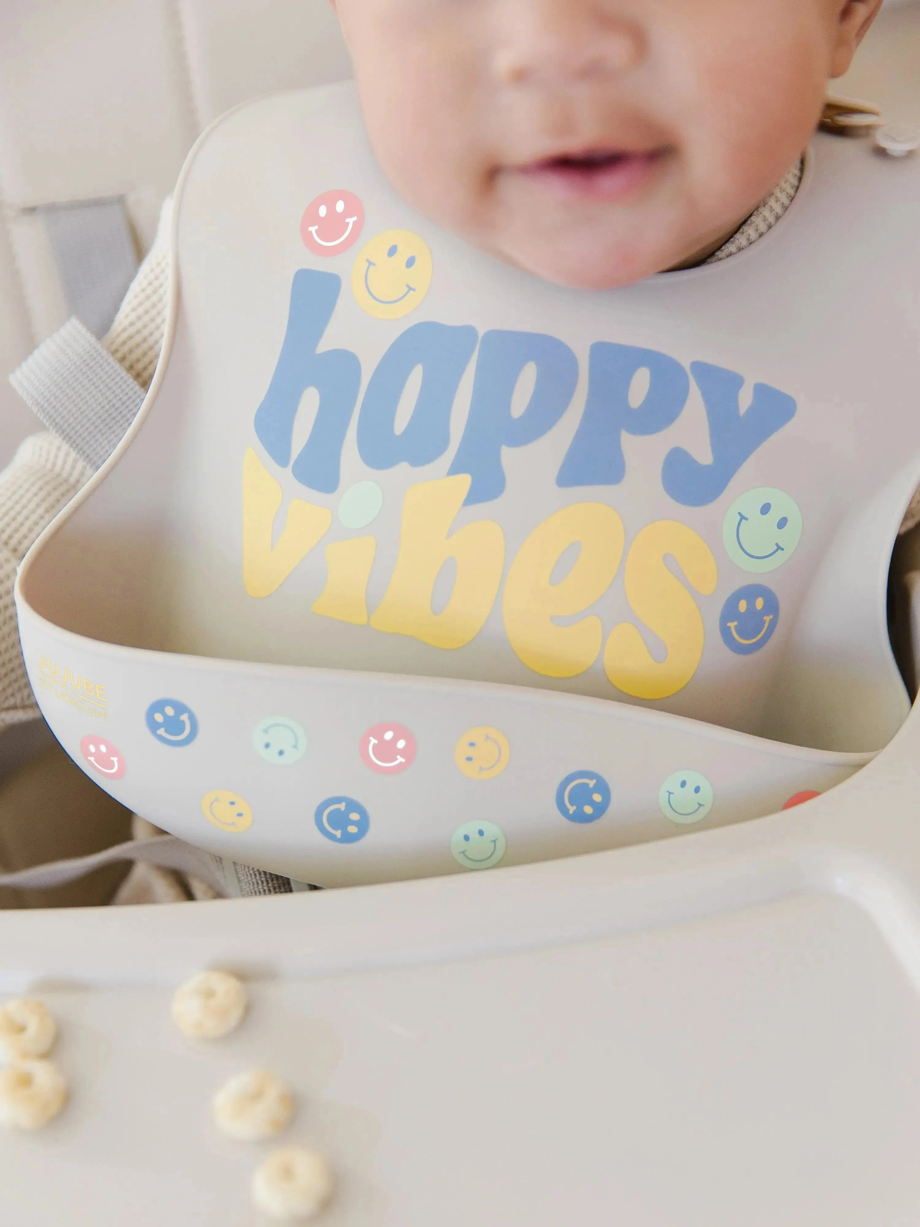 Silicone Bib - Happy Baby Vibes - Image 4
