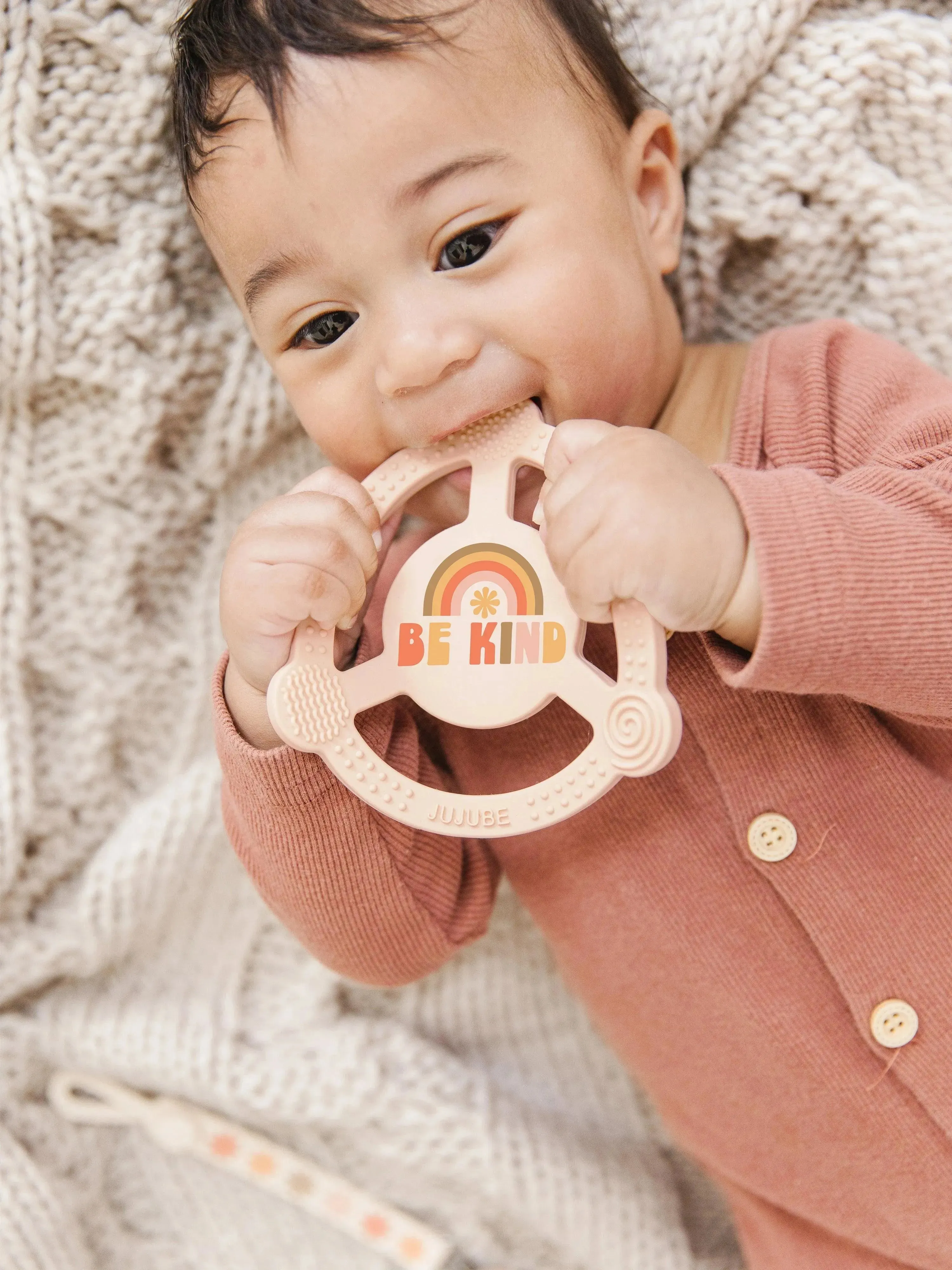 Silicone Teether Ring - Be Kind Rainbows - Image 4