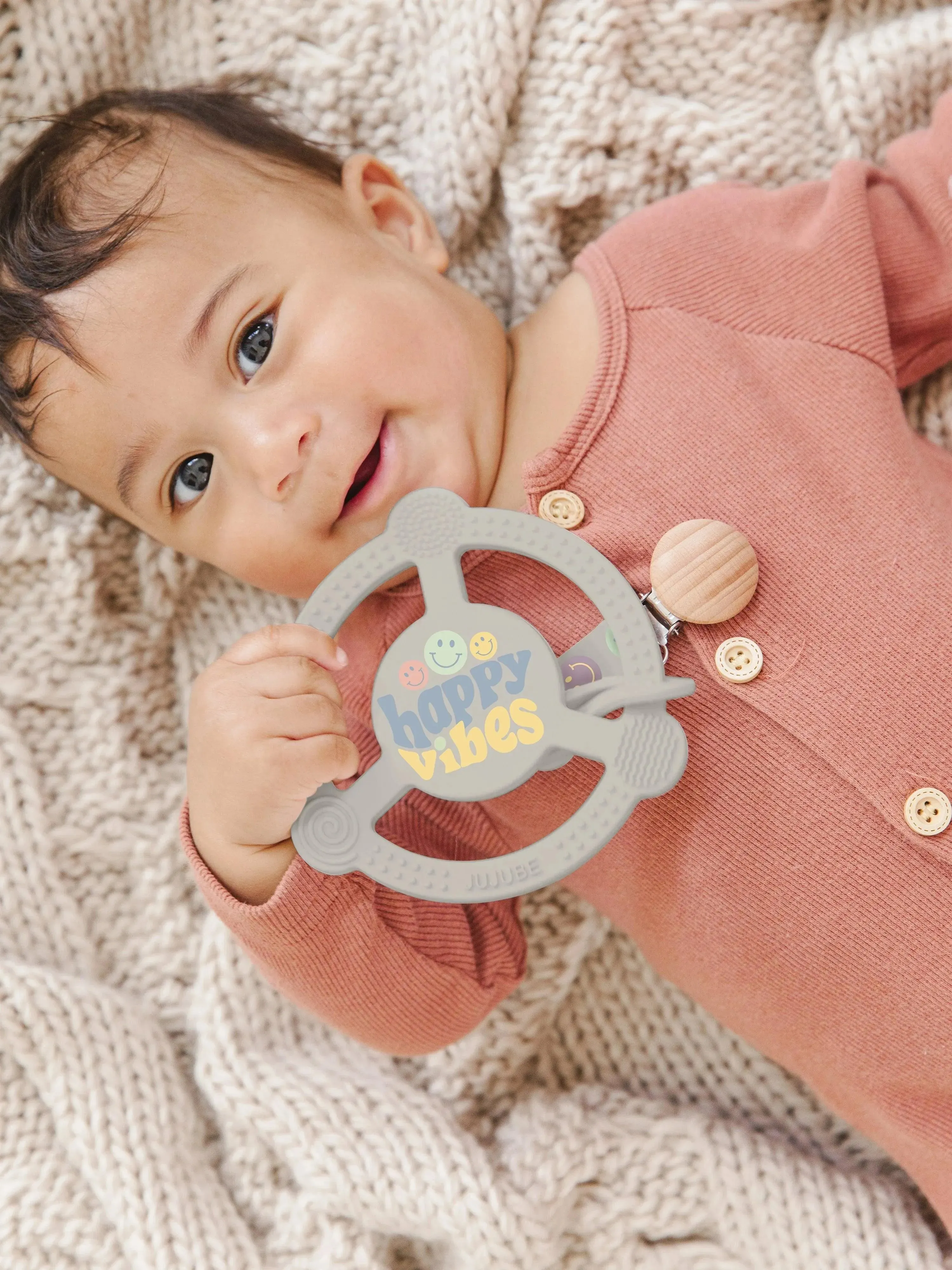 Silicone Teether Ring - Happy Baby Vibes - Image 4