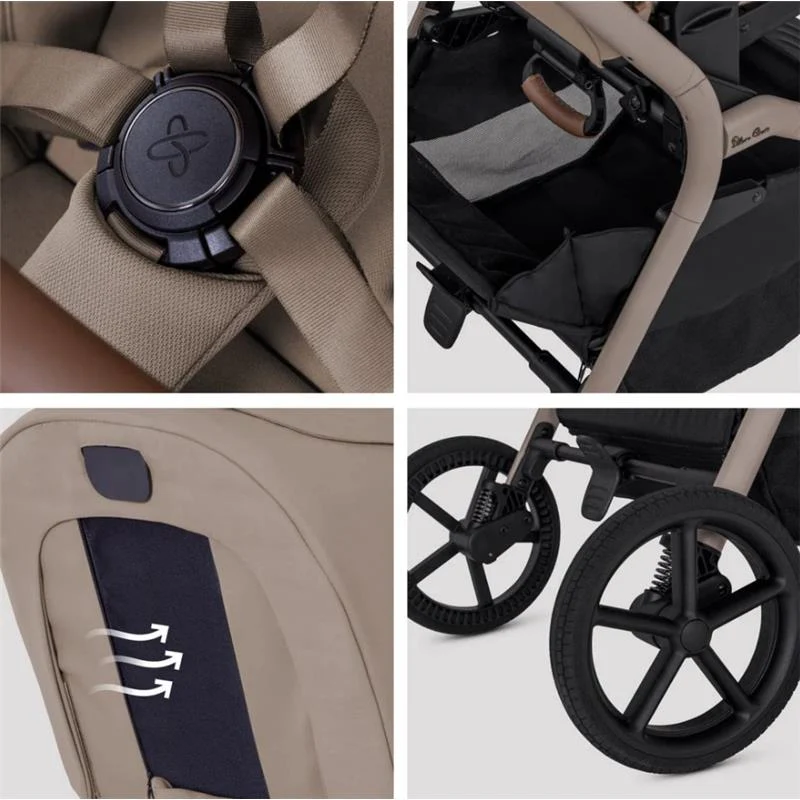 Silver Cross Breez Modular Stroller & Bassinet Bundle, Champagne - Image 8