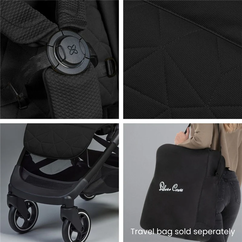 Silver Cross - Clic Lightweight Stroller, Space (Black) - Image 5