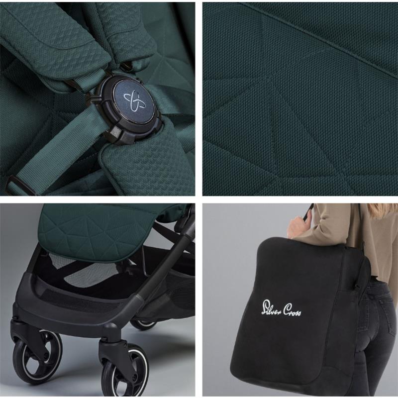 Silver Cross - Clic Lightweight Stroller, Conifer (Green) - Image 7