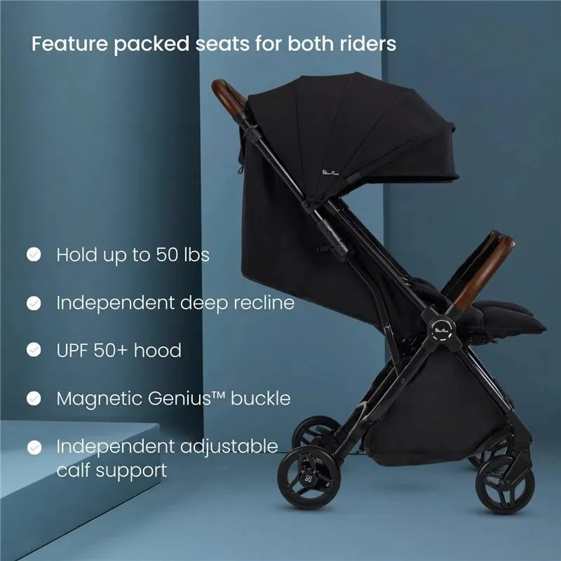 Silver Cross - Jet Lightweight Double Stroller Black - Image 3