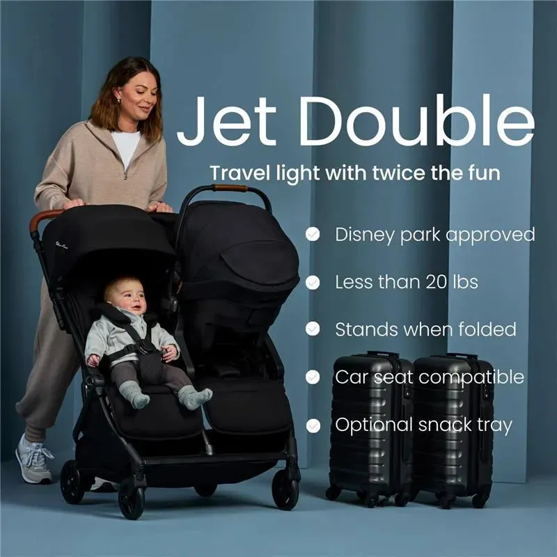 Silver Cross - Jet Lightweight Double Stroller Black - Image 6