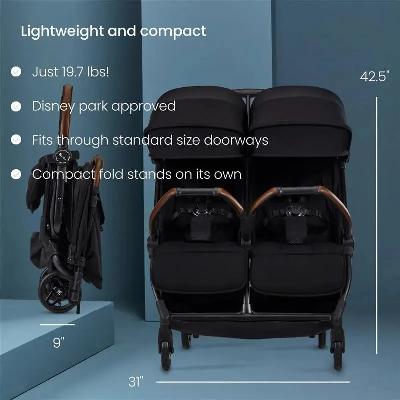 Silver Cross - Jet Lightweight Double Stroller Black - Image 7