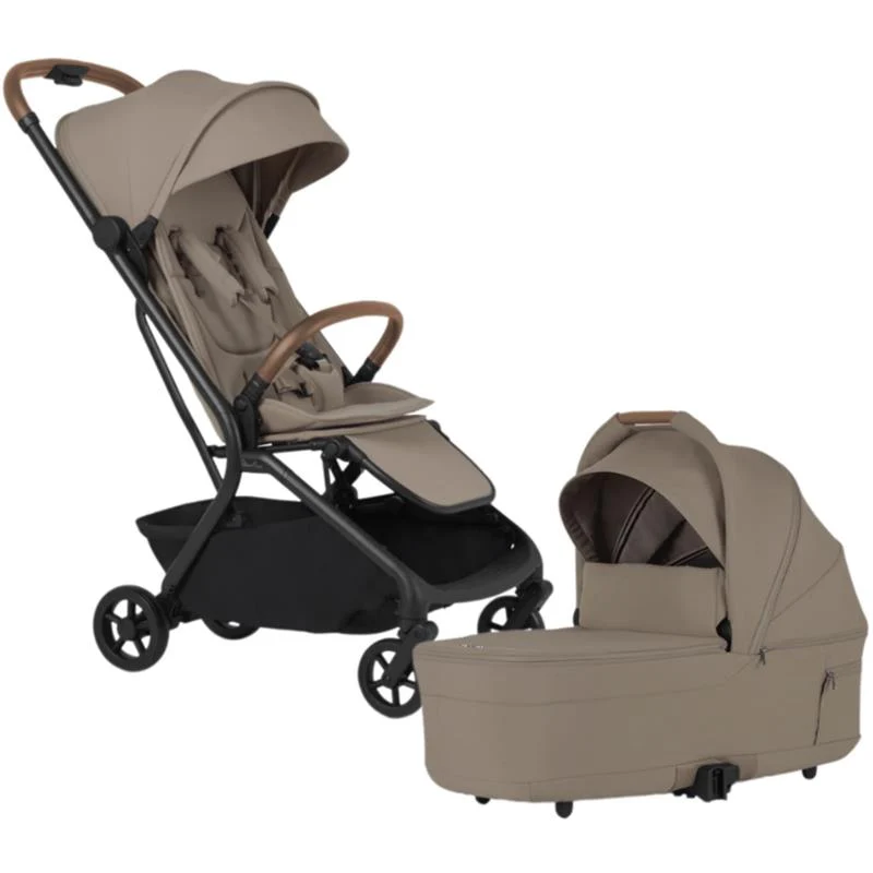Silver Cross Nia Compact Travel Stroller & Bassinet Bundle, Champagne