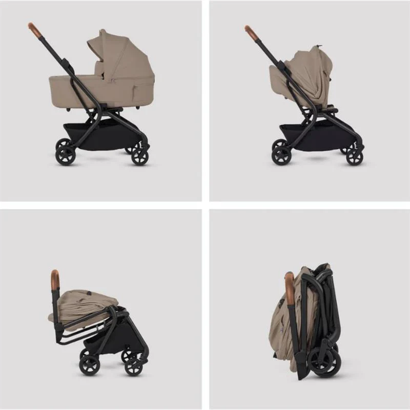 Silver Cross Nia Compact Travel Stroller & Bassinet Bundle, Champagne - Image 11