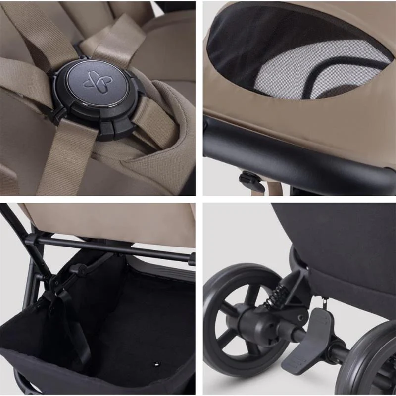 Silver Cross Nia Compact Travel Stroller & Bassinet Bundle, Champagne - Image 6