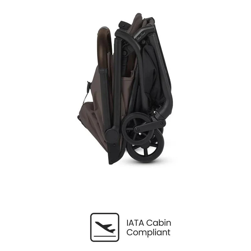 Silver Cross Nia Compact Travel Stroller & Bassinet Bundle, Chocolate - Image 7