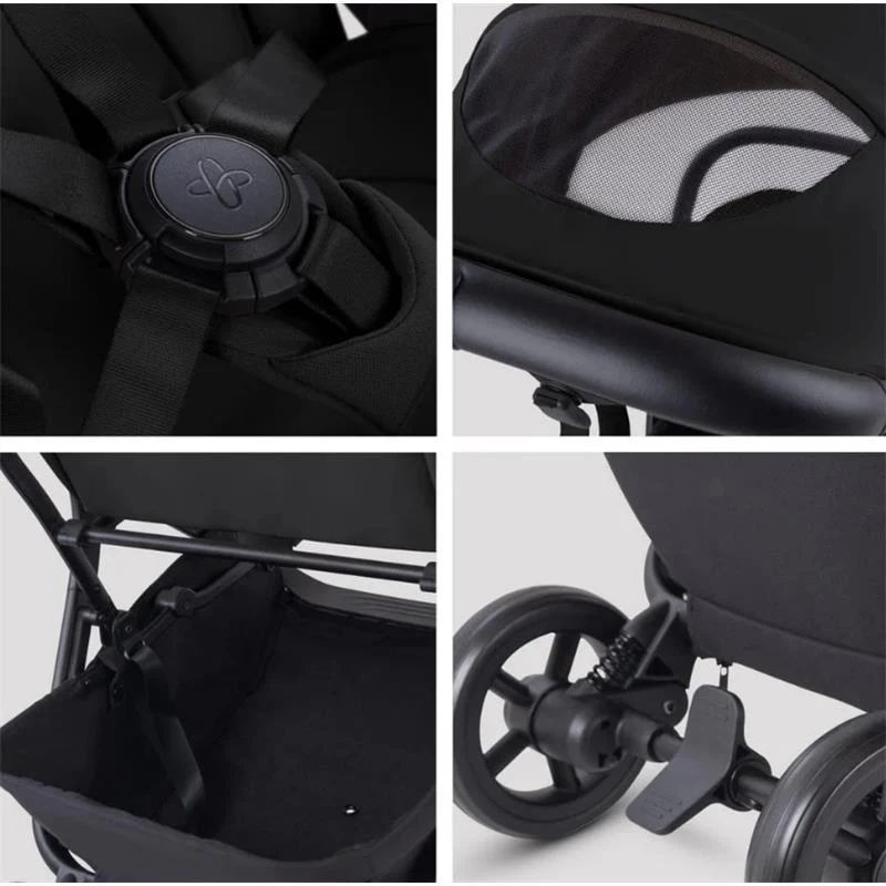 Silver Cross Nia Compact Travel Stroller & Bassinet Bundle, Onyx - Image 5